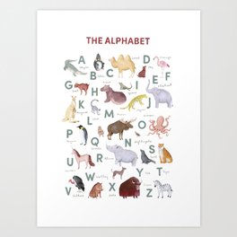 Animal ABCs Art Print