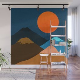 Abstraction_Mountains_Fantasy_Night Wall Mural