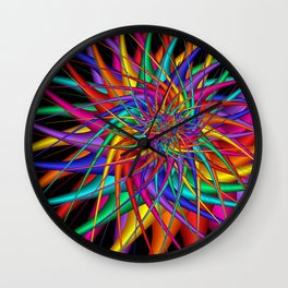 use colors for your home -180- Wall Clock | Violet, Graphicdesign, Spiral, Modern, 3D, Geometric, Orange, Lack, Yellow, 3Dart 
