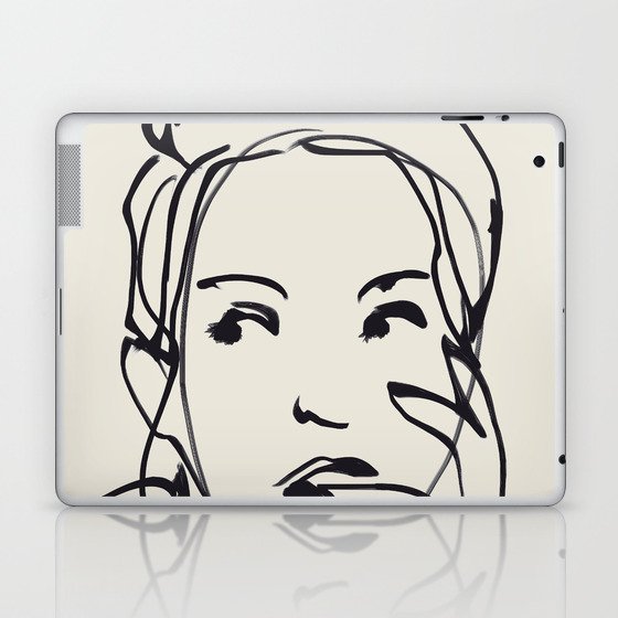 Girl sketch art 11 Laptop & iPad Skin