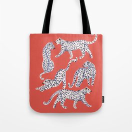 Fashionable white leopards  Tote Bag