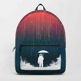 Meteoric rainfall Backpack | Curated, Digital, Colorful, Surreal, Outerspace, Meteor, Illustration, Astronomy, Stars, Space 