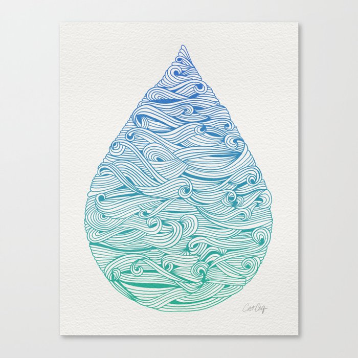 Ombré Droplet Canvas Print