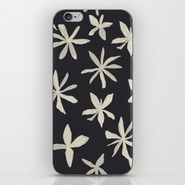 Black and White Flowers in Scandinavian Minimalism iPhone Skin