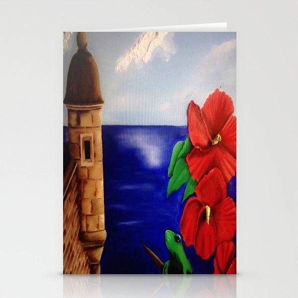 Painting Of The Famous El Moro At San Juan Puerto Rico Stationery