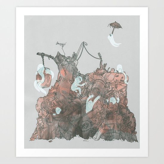 Junkyard Playground Art Print