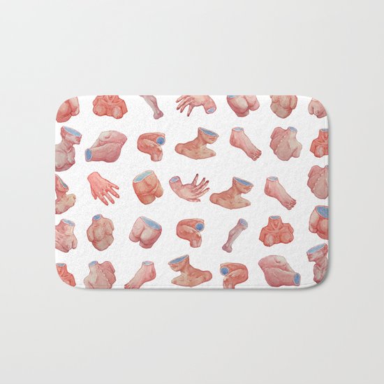Body parts Water Color Bath Mat