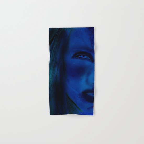 Blue Woman Hand & Bath Towel