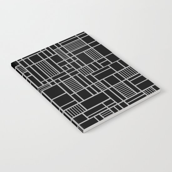 Map Lines Silver Notebook