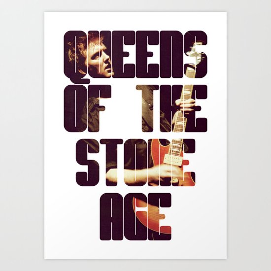 Queens Of The Stone Age QOTSA Font Josh Homme Guitar Art Print