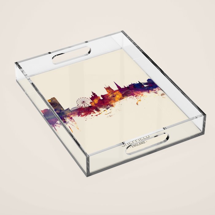 Sheffield England Skyline Acrylic Tray By Artpause Society6