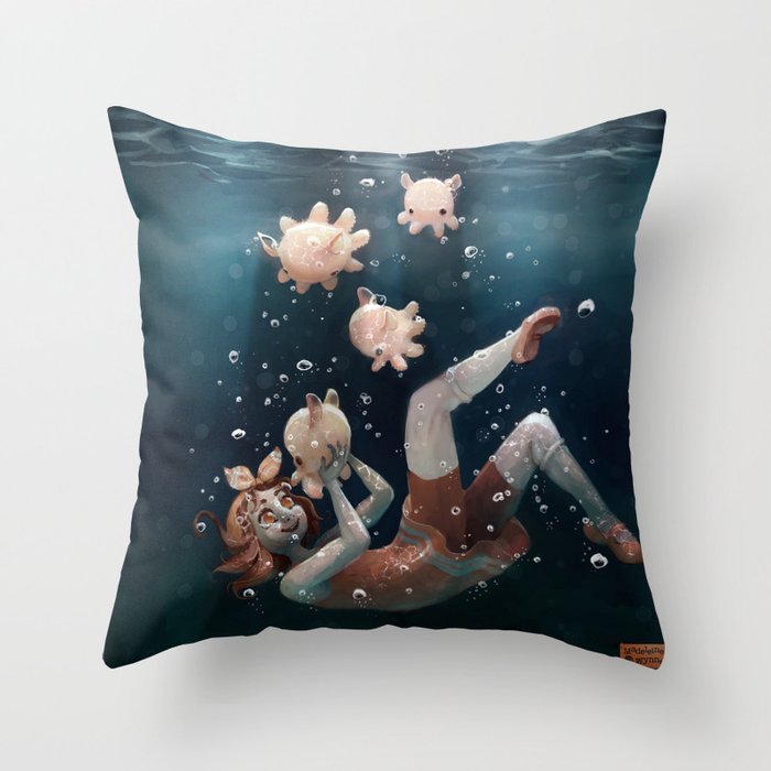 Dumbo Octopi Throw Pillow