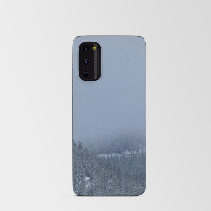 Mad March Snow in a Scottish Highlands Pine Forest Android Card Case