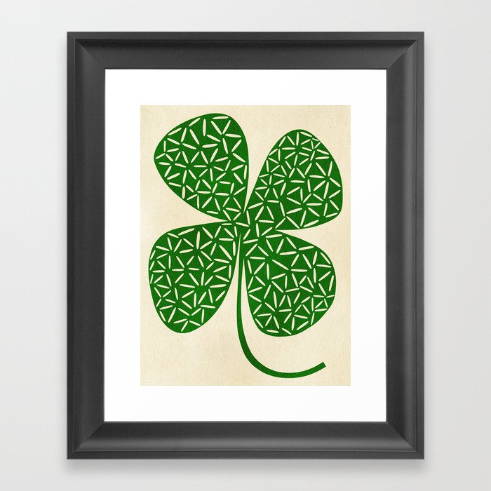 Abstract W-good luck.green Framed Art Print