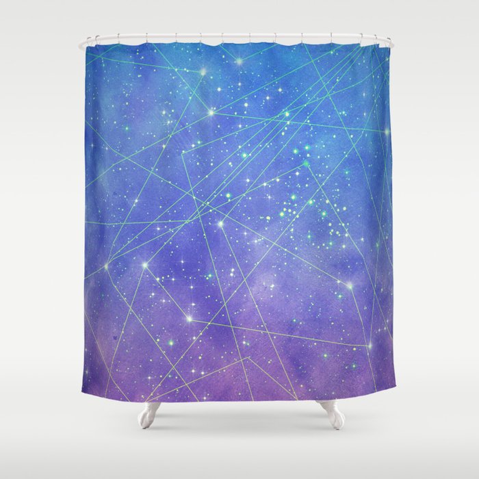 Map of the Stars Shower Curtain