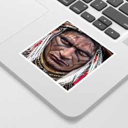 Apache Indian Face Sticker