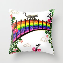 The Rainbow Bridge Throw Pillow
