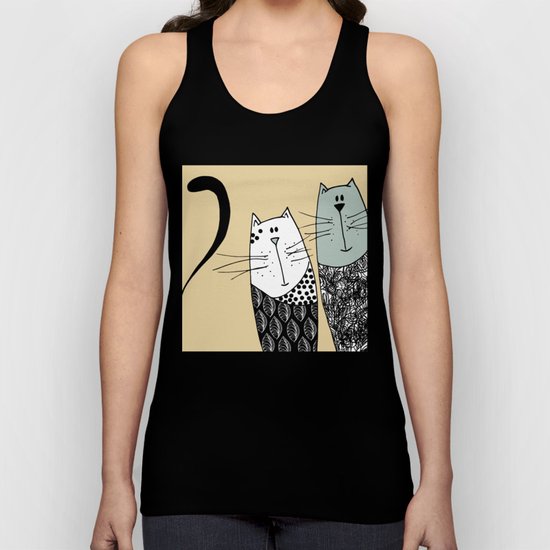 Mr & Mrs Cat Unisex Tank Top