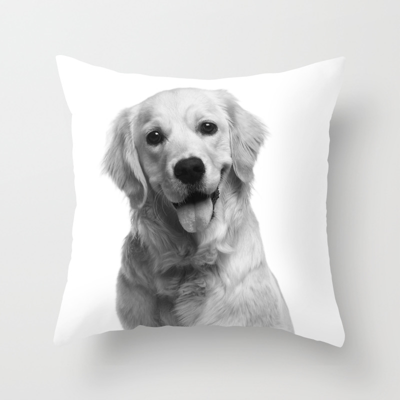 Cute Golden Retriever Throw Pillow By Lovedesign07 Society6