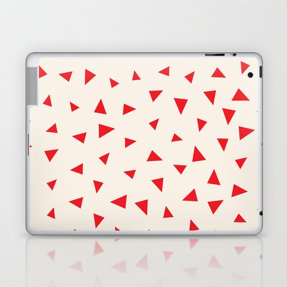 Red Triangles Holiday Pattern Laptop & iPad Skin