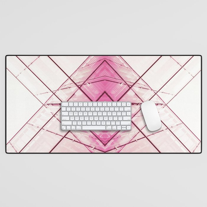 pink glass future aesthetic abstract art print Desk Mat