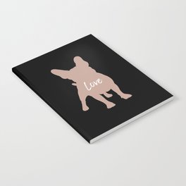 French bull dog love silhouette Notebook