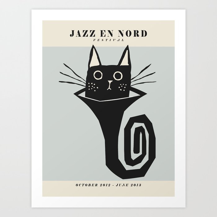 Vintage poster-Jazz festival-Jazz en nord -2013. Art Print