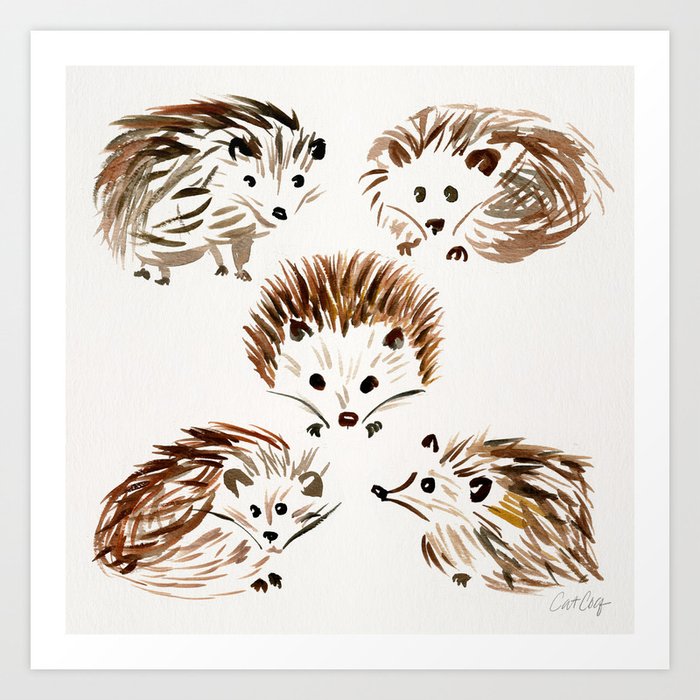 Hedgehogs Art Print