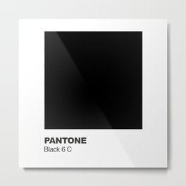 Black Pantone Metal Print