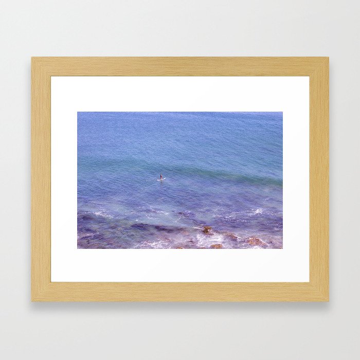 Lonely Surfer Framed Art Print