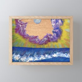 MOON WAVES Framed Mini Art Print