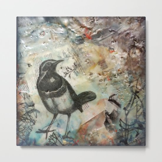 Magpie Metal Print