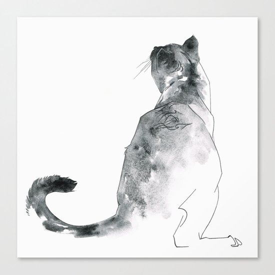 Cat At The Windowsill Canvas Print By Aaaldridge Society6