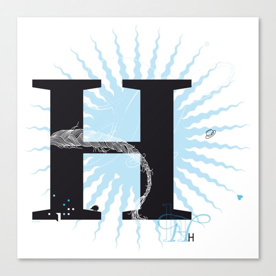 H like Heidi, Harry, Halloween… Canvas Print