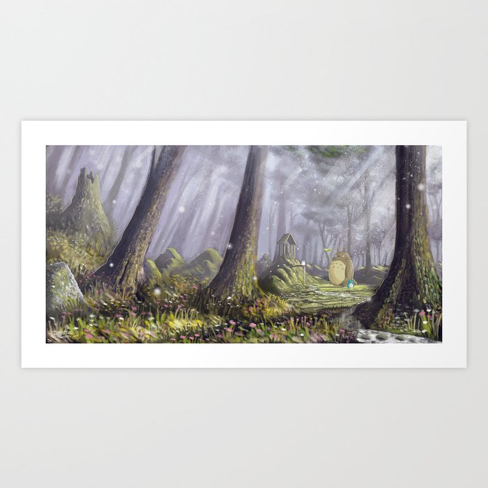 Totoro's Forest Art Print