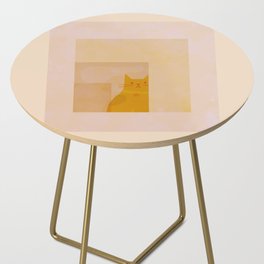 Abstraction_GEOMETRIC_CAT_SHAPE_CUTE_MEOW_ADORABLE_POP_ART_0705A Side Table