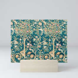 William Morris Vintage Melsetter Teal Blue Green Floral Art Mini Art Print