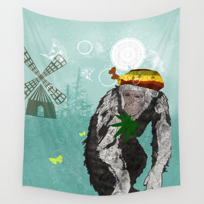 Stoned Ape  Wall Tapestry