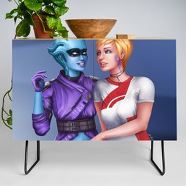 Alien Couple Belly Button Credenza