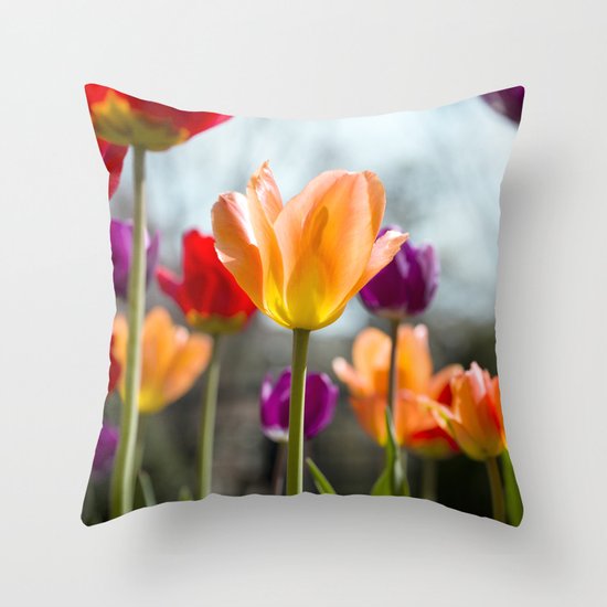 Tulip Dance Throw Pillow