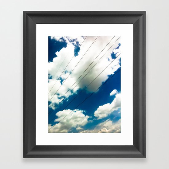 Lines and The Blue Sky Framed Art Print