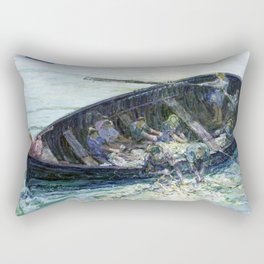 The Miraculous Haul of Fishes (1913) by Henry Ossawa Tanner Rectangular Pillow