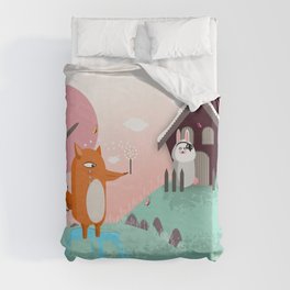 The Fox and The Hire Duvet Cover