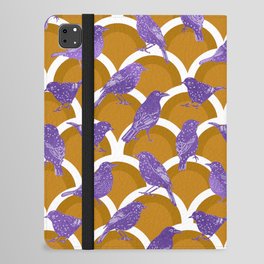 2206 schindel birds violett brown iPad Folio Case