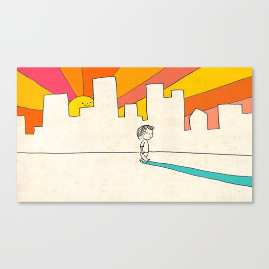 if i had eyes at the back of my head, i wouldn't have to miss the sunset on my way home Canvas Print