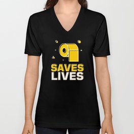 Saves Lives Toilet Paper Toilet V Neck T Shirt