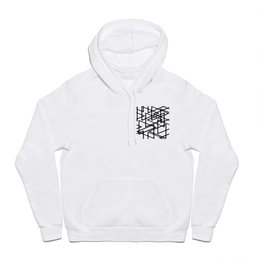 Interlocking Black Triangles Artistic Design Hoody