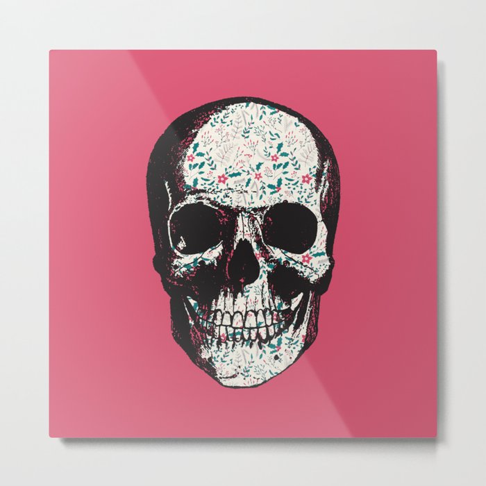 R-Skull Metal Print