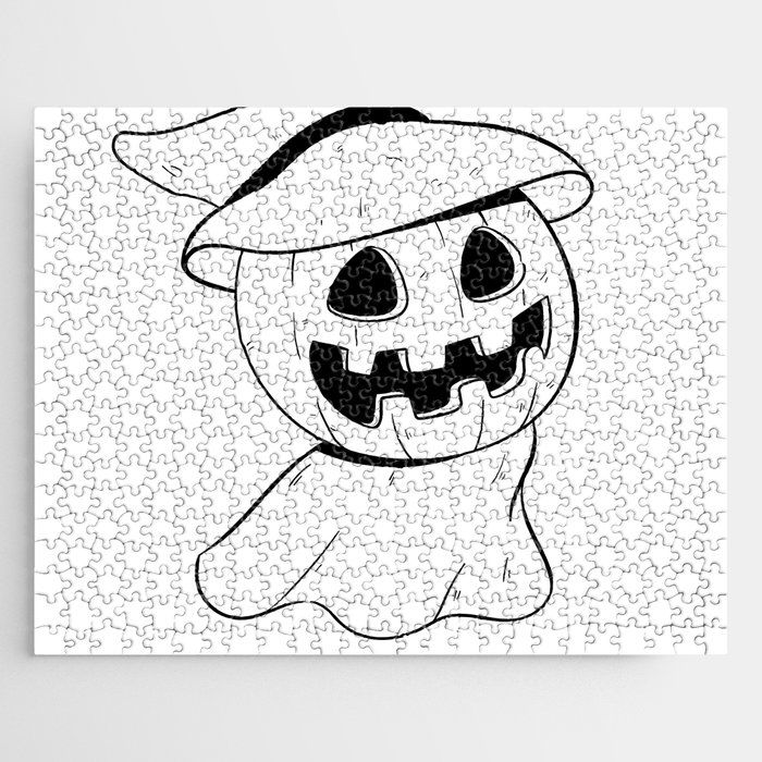 Halloween Pumpkin Ghost Jigsaw Puzzle