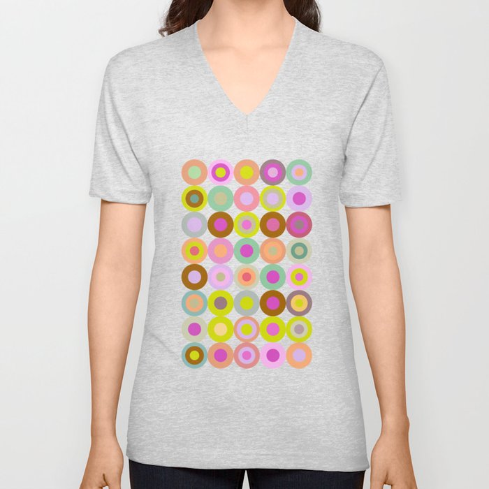 Rose circle abstract V Neck T Shirt